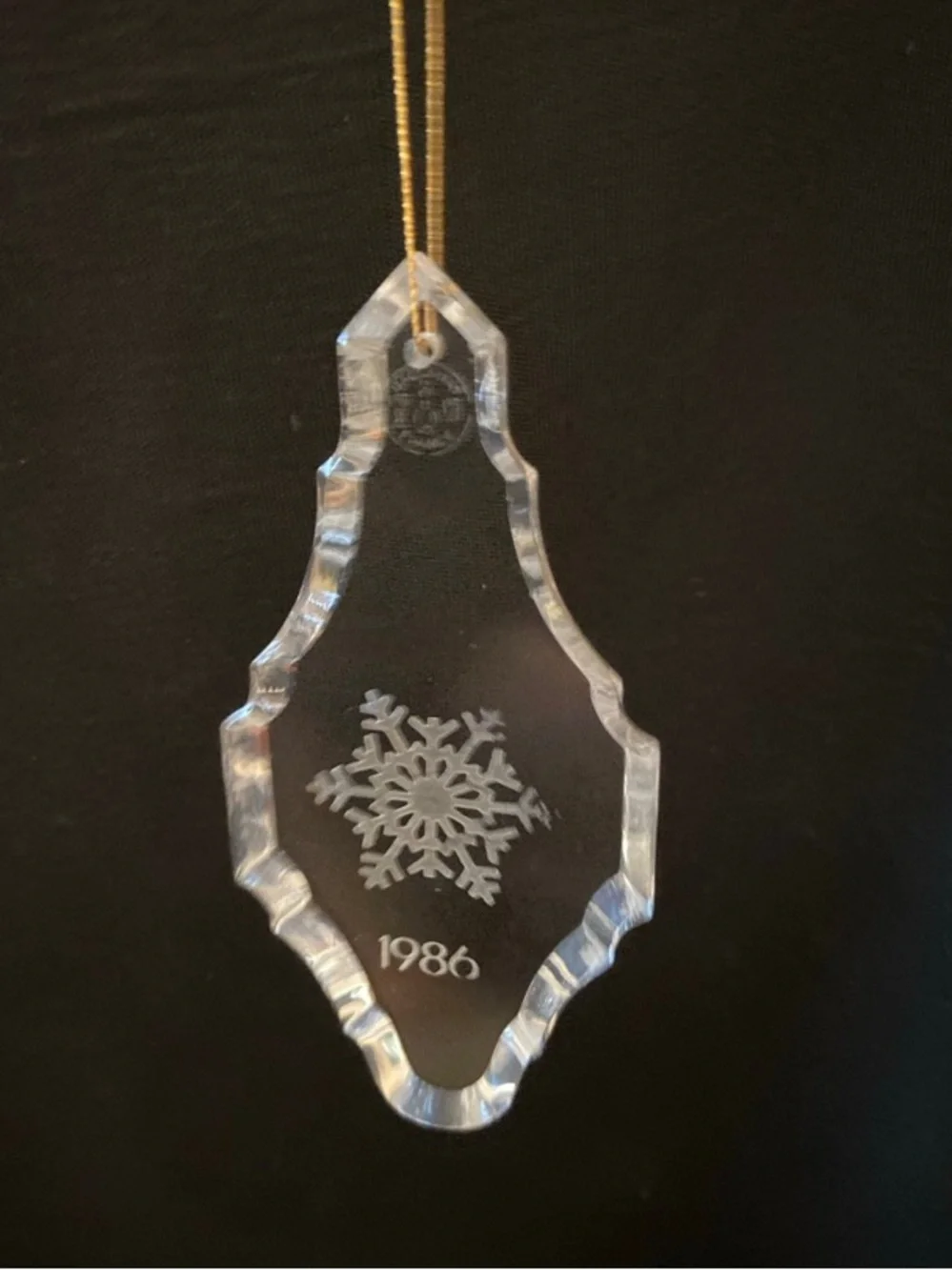 Vintage HTF Baccarat Crystal 1986 Snowflake Christmas Ornament France Swarovski